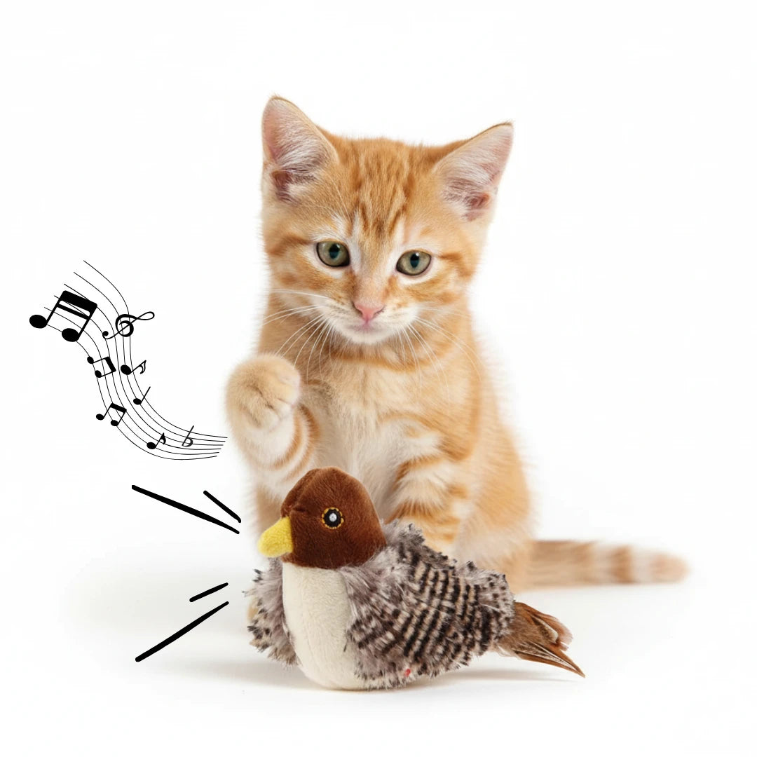 Plume™ - Oiseau réaliste pour chats