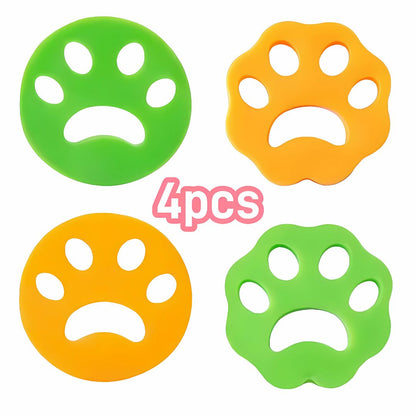 Lot de 4 attrape-poils en silicone lavables