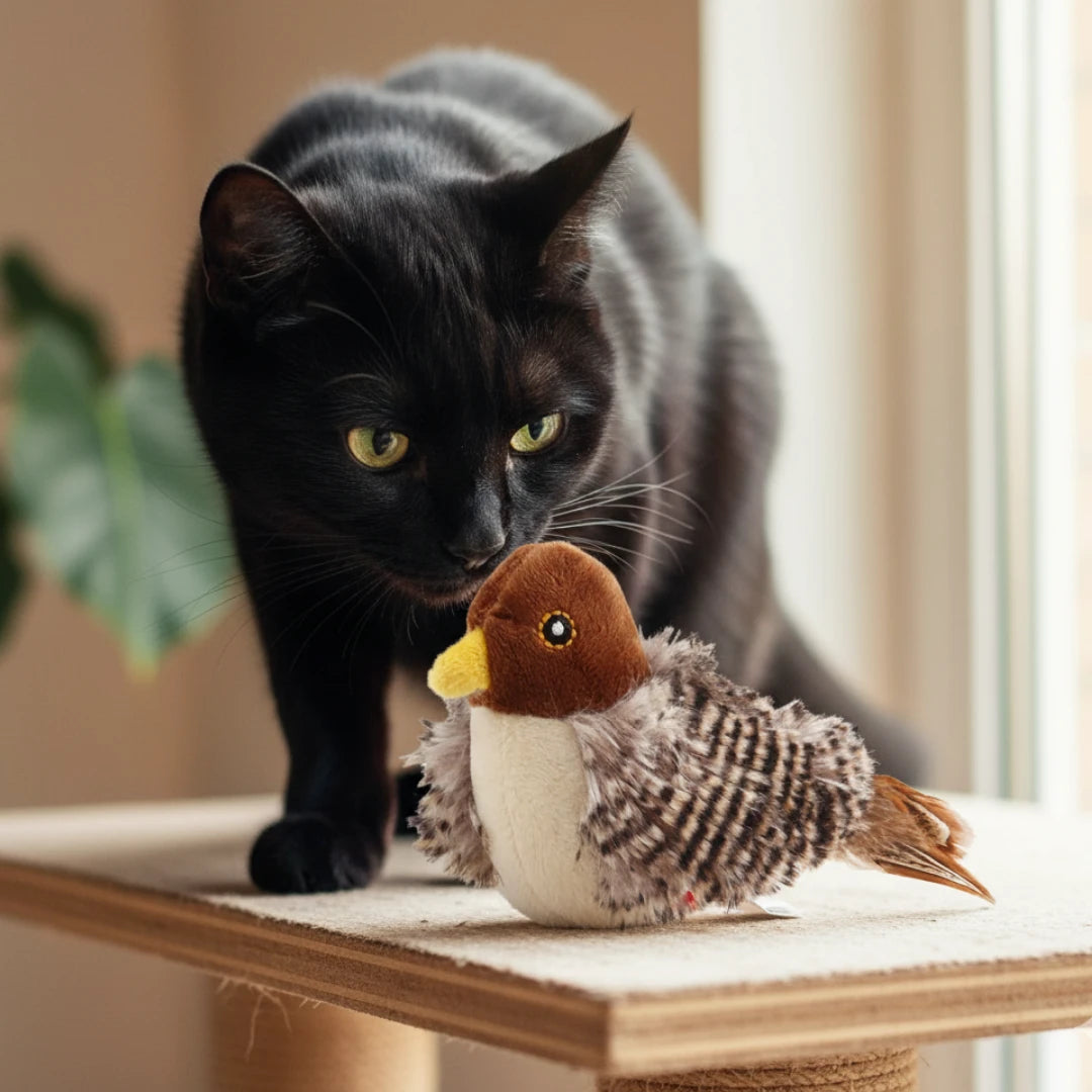 Plume™ - Oiseau réaliste pour chats